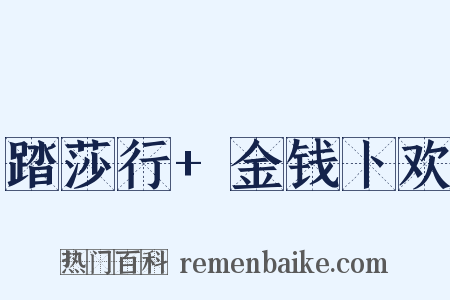 踏莎行 金钱卜欢是什么意思的图片